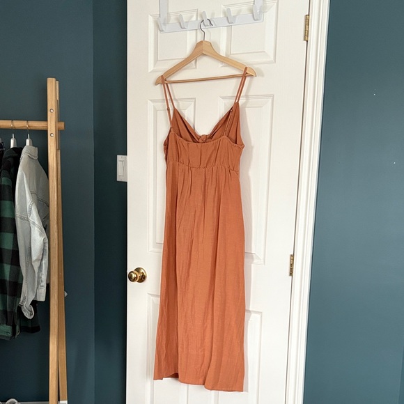 Roxy Rust Orange Knit Top with Branded Button - Picture 7 of 7